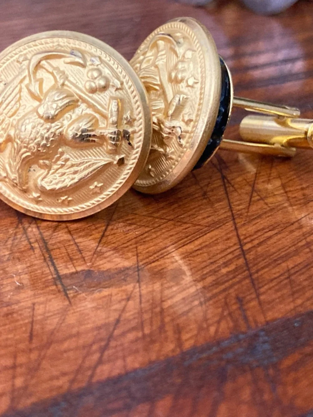 Vintage U.S. Navy Eagle Anchor Scovill Cufflinks – Rolled Gold Handmade